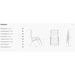 Poltrona LaFuma RSXA Clip Ciel -Campeggio All'aperto poltrona rsxa clip terre 2