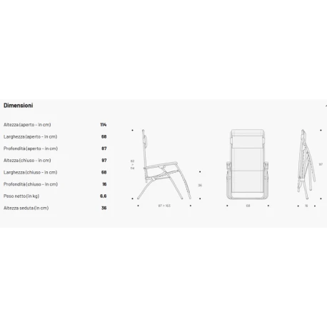 Poltrona Reclinabile LaFuma R Clip Chlorophylle 4 Poltrona Reclinabile LaFuma R Clip Chlorophylle - immagine 2