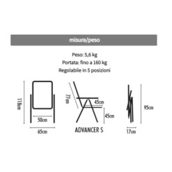 WESTFIELD Sedia Pieghevole Brunner Advancer Small -Campeggio All'aperto sedia pieghevole advancer small 2