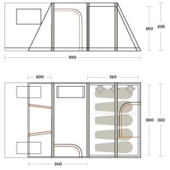 Tenda Ferrino Altair 5 -Campeggio All'aperto tenda ferrino altair 5 family struttura pneumatica performatica gonfiabile ampia spaziosa abside anteriore campeggio stanziale 8