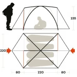 Tenda Ferrino Lhotse 4 -Campeggio All'aperto tenda ferrino lhotse 4 quattro stagioni campo base isolamento termico aereazione comfort robustezza 3