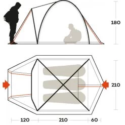 Tenda Ferrino Shaba 3 -Campeggio All'aperto tenda ferrino shaba 3 tre stagioni alta comoda ampia abitabilita 1